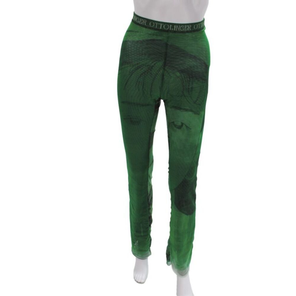 Ottolinger Womens Ankle Leggings Green Geometric Size XS